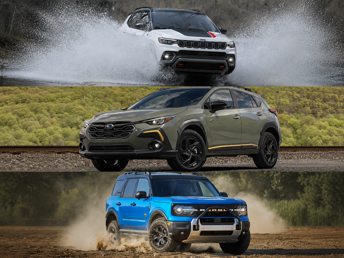 2026 Jeep Compass, 2026 Subaru Crosstrek and 2025 Bronco Sport
