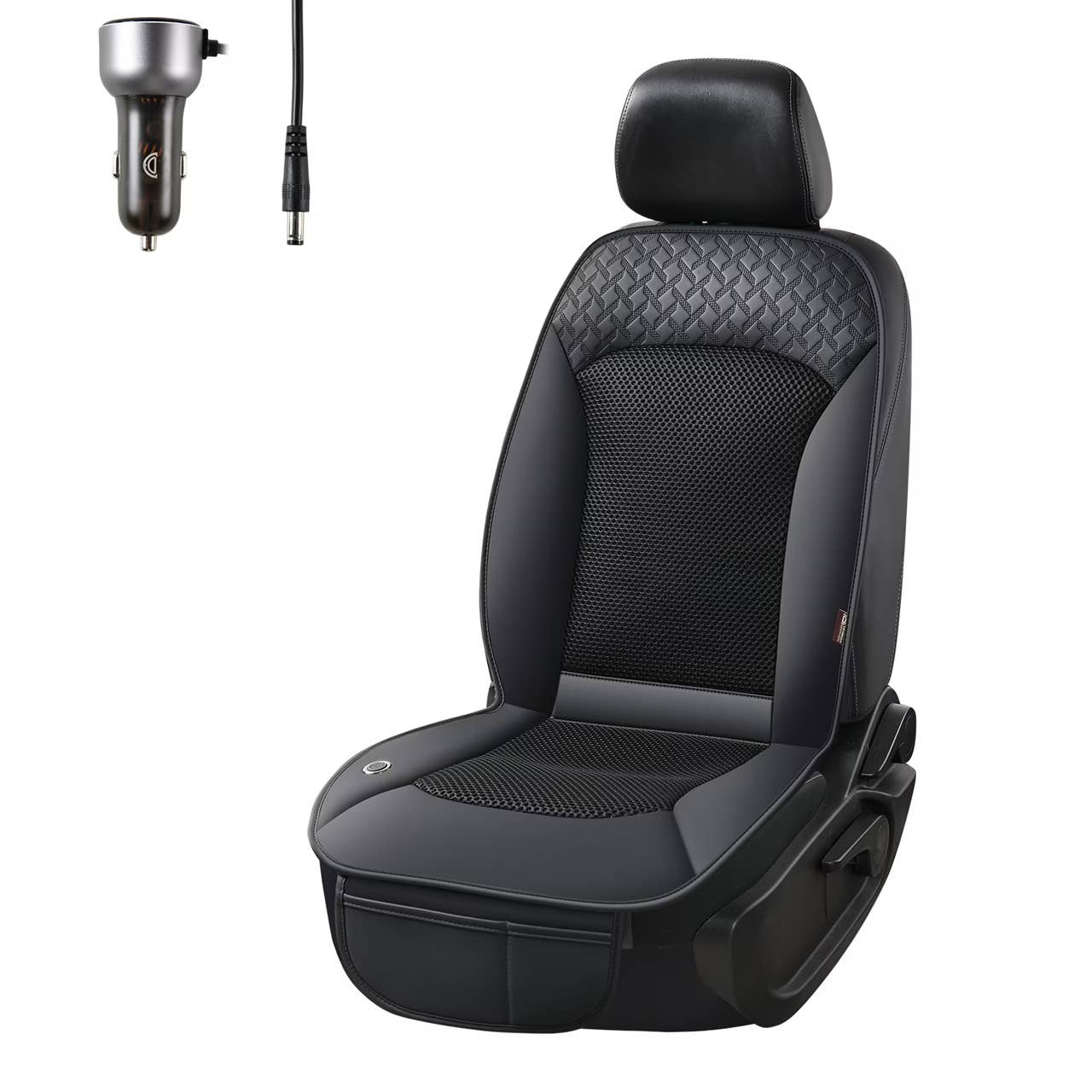 The Coverado Cooling Car Seat Cover, pictured here, is now on sale at Walmart.