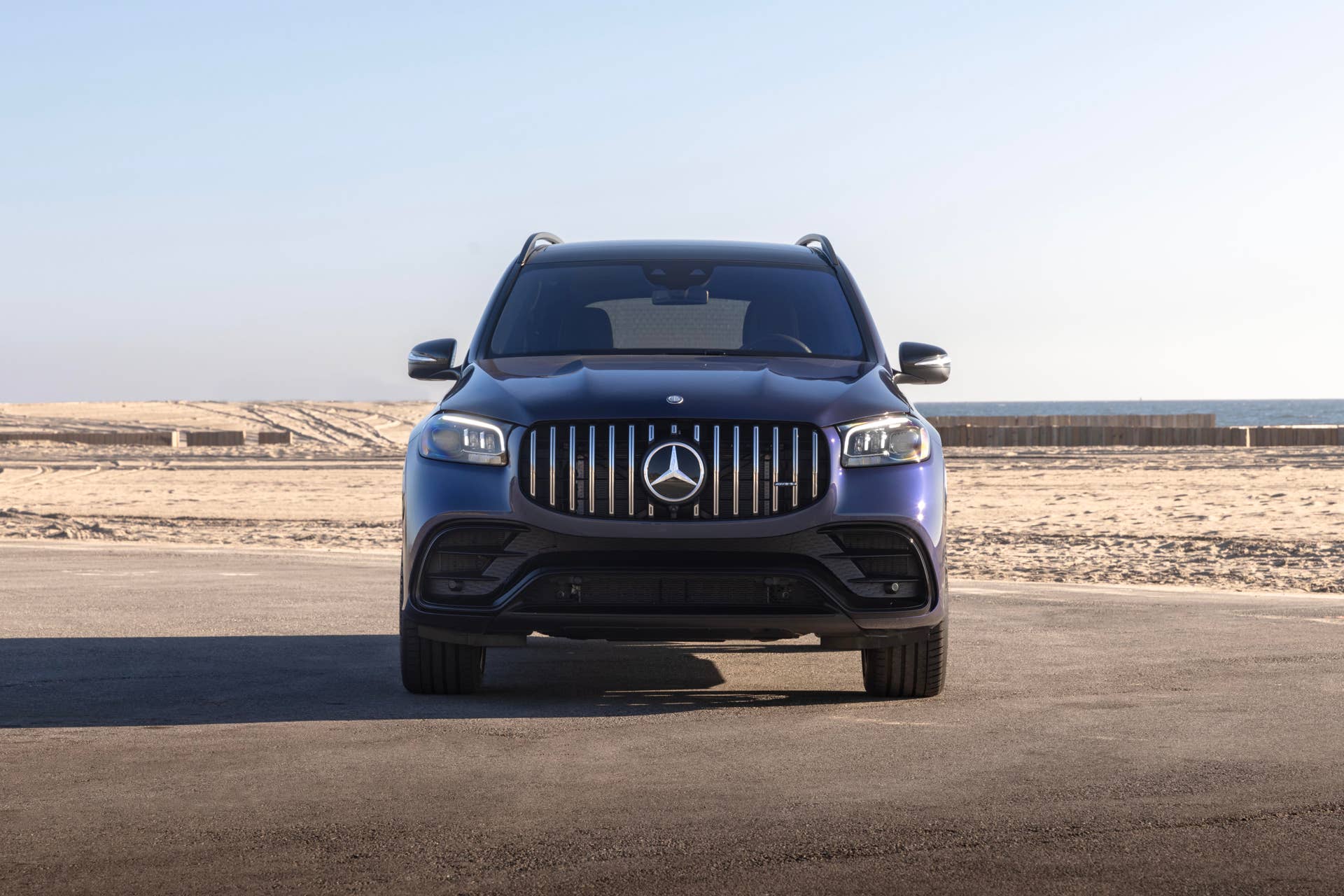 2025-2026 Mercedes-AMG GLS 63 in gray front view