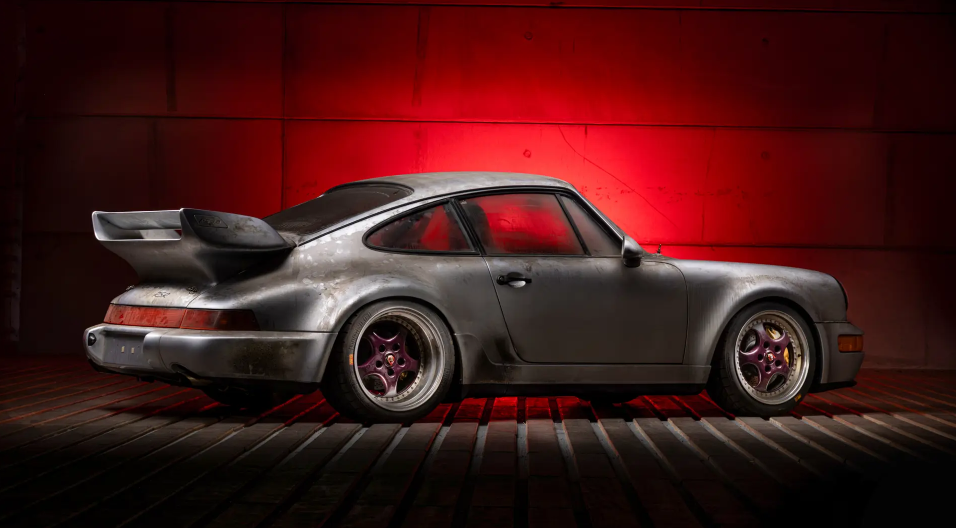 1993 Porsche 911 Carrera RSR 3.8 'Strassenversion' rear 3/4