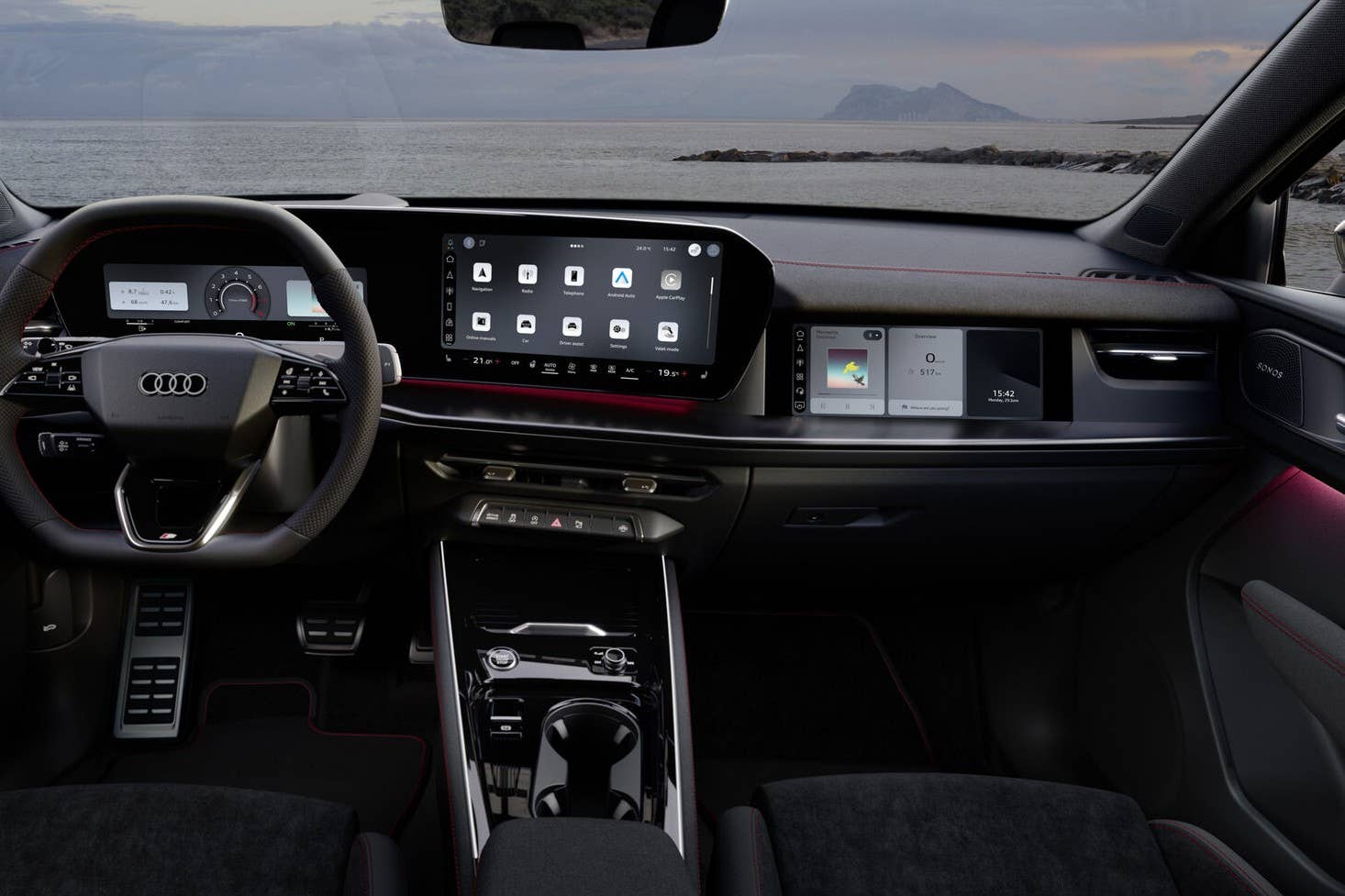 2027 Audi Q3 with black interior passenger display