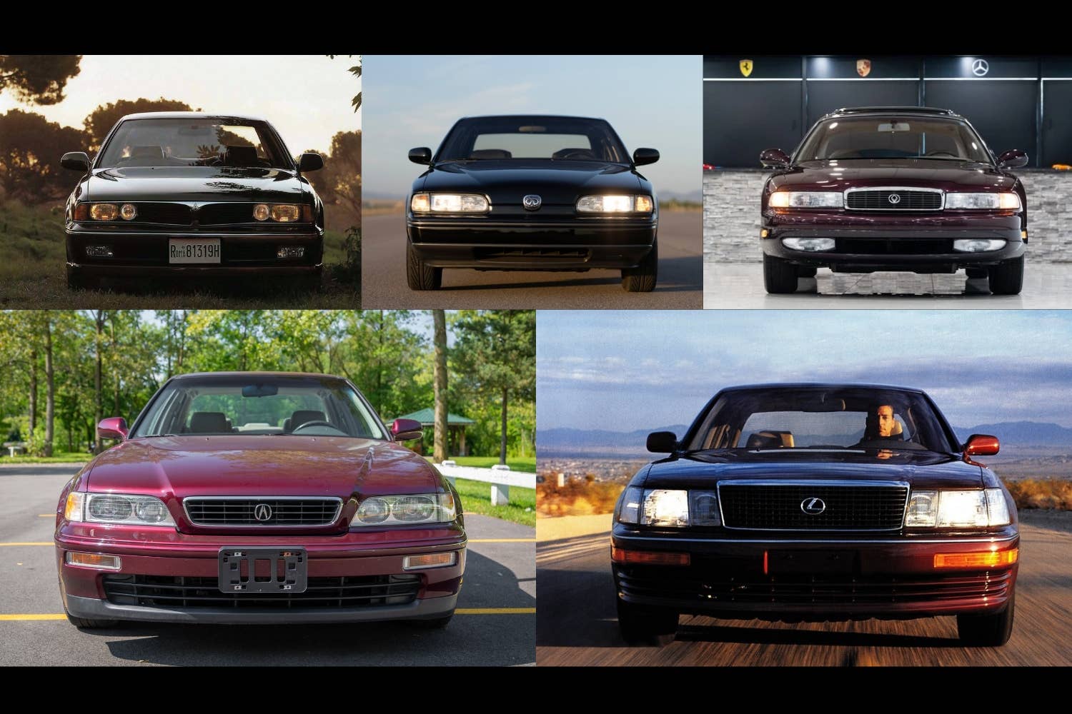 90s JDM Flagship Sedans (Mitsubishi Diamante, Infiniti Q45, Mazda 929, Acura Legend, Lexus LS 400)