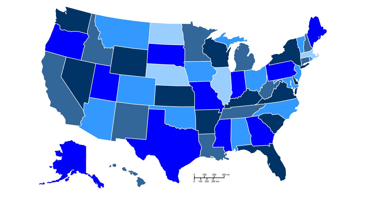 Maps show US states facing the most snow this winter as the two almanacs disagree