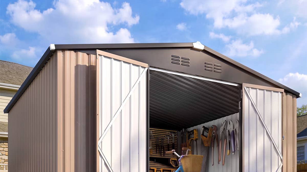 Yodolla 10-Foot by 8-Foot Outdoor Metal Storage Shed, From $310 (was $560) at Walmart