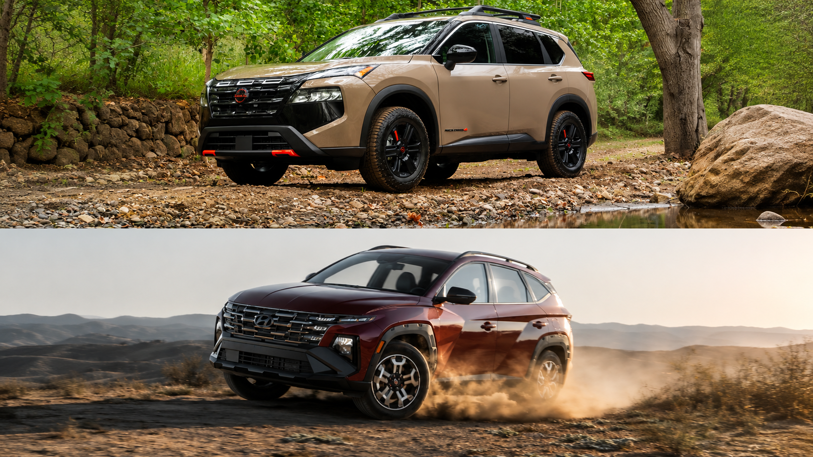 Hyundai Tucson XRT vs Nissan Rogue Rock Creek: Compact Crossovers in Hiking Boots?