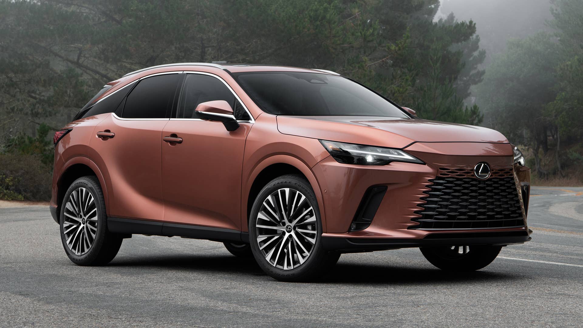2026 Lexus RX in Copper Crest front angled view