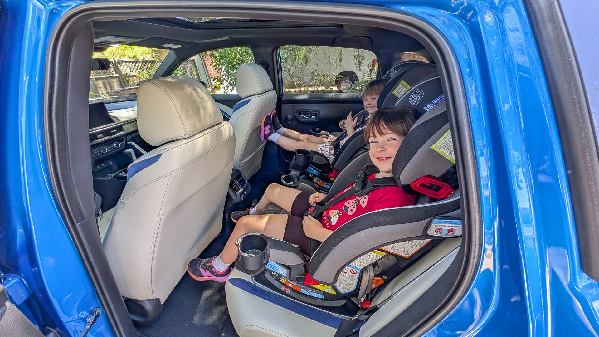My toddlers in the back of the 2026 Acura ADX