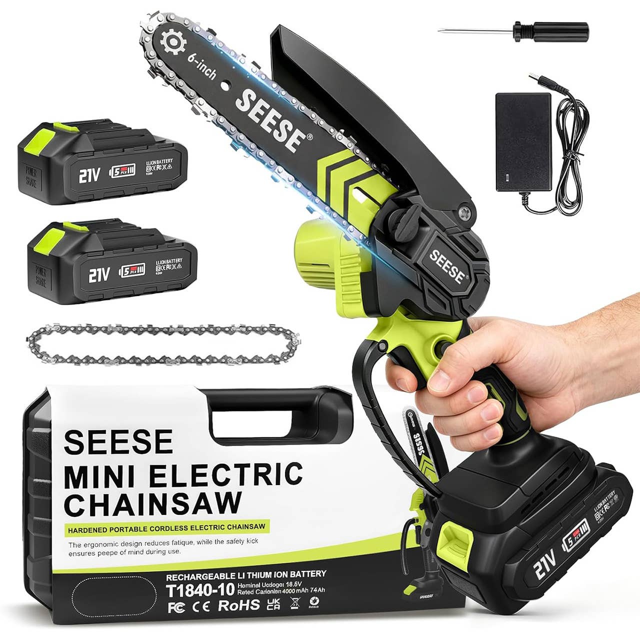 Seese 6-Inch Cordless Mini Chainsaw, $33 (was $50) at Amazon