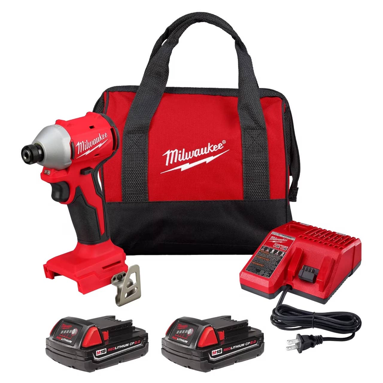 The Milwaukee M18 1/4-Inch Hex Impact Driver Kit, pictured here, is now on sale at Walmart.