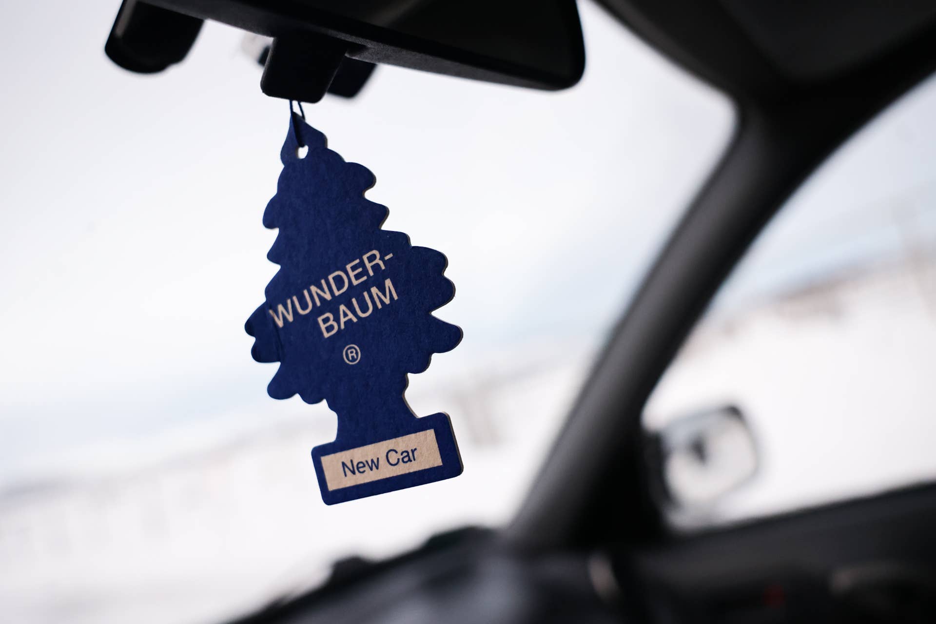 Wunder-Baum air freshener is seen in a car in this illustration photo taken in Tromso, Norway on January 10, 2025.