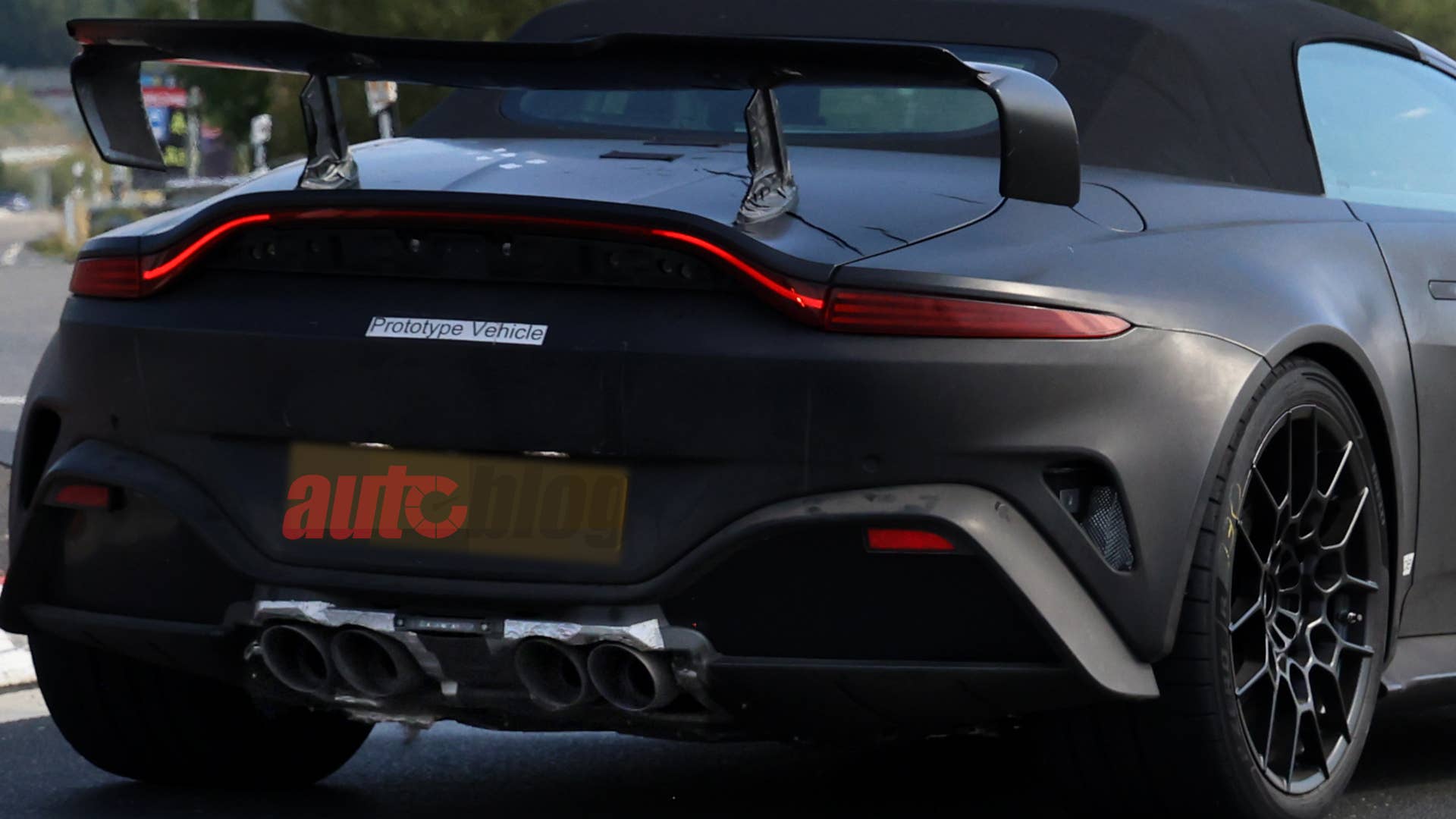2027 Aston Martin Vantage RS Roadster spy shot