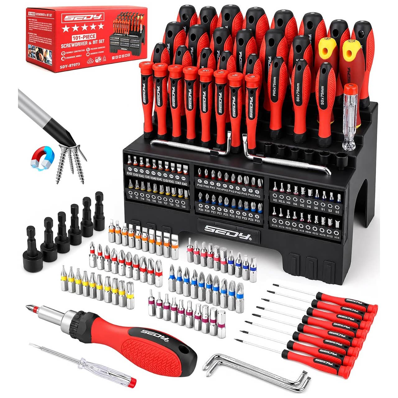 The Sedy 101-Piece Magnetic Screwdriver Set Is 55% Off - Autoblog