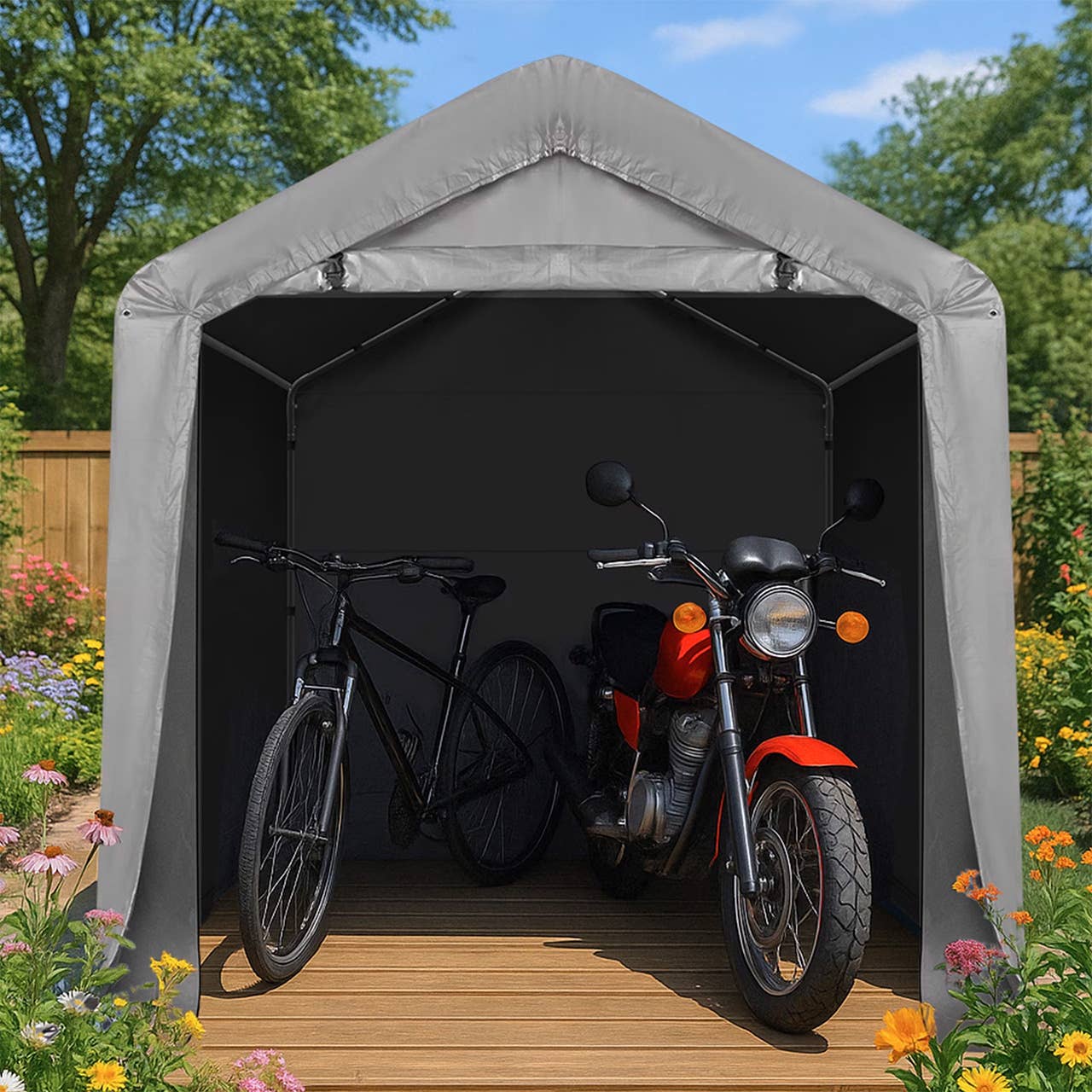 Ktaxon 6-Foot by 6-Foot Heavy-Duty Canopy Storage Shed