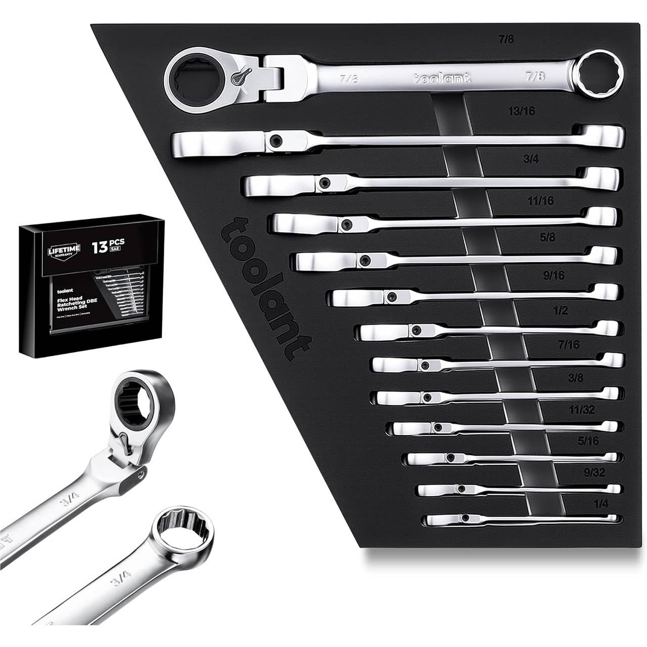 Toolant 13-Piece Ratcheting Wrench Set, $28 (was $75) at Amazon