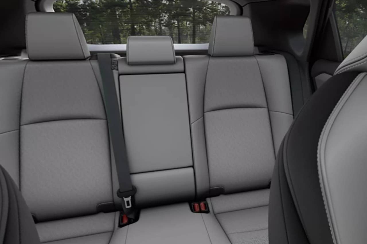 2026 Subaru Solterra with gray interior rear seats