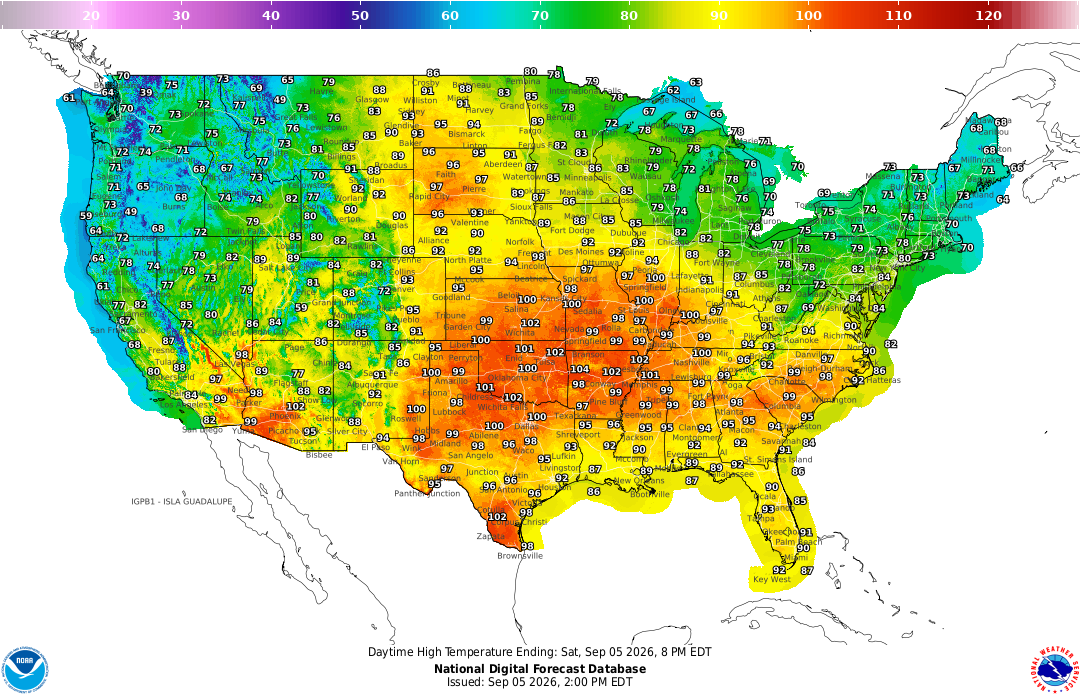 Map Shows Weather in Every U.S. State for This Weekend and Labor Day ...