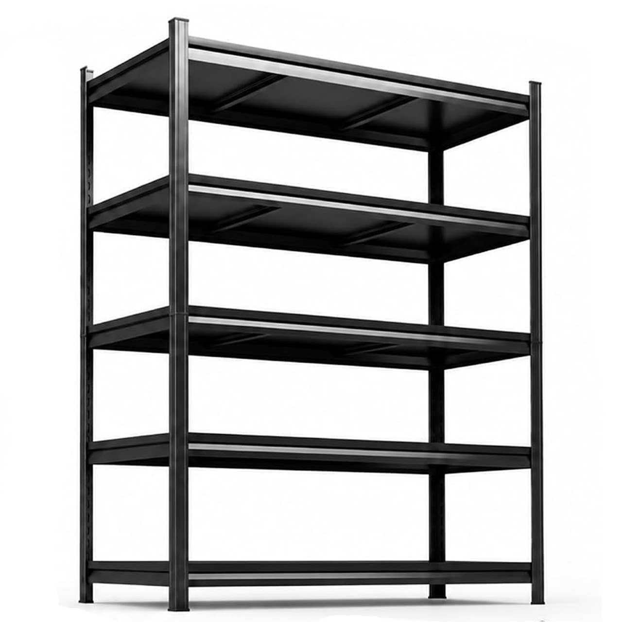 The FlyDzrewt Garage Shelving Unit, pictured here, is now on sale at Amazon.