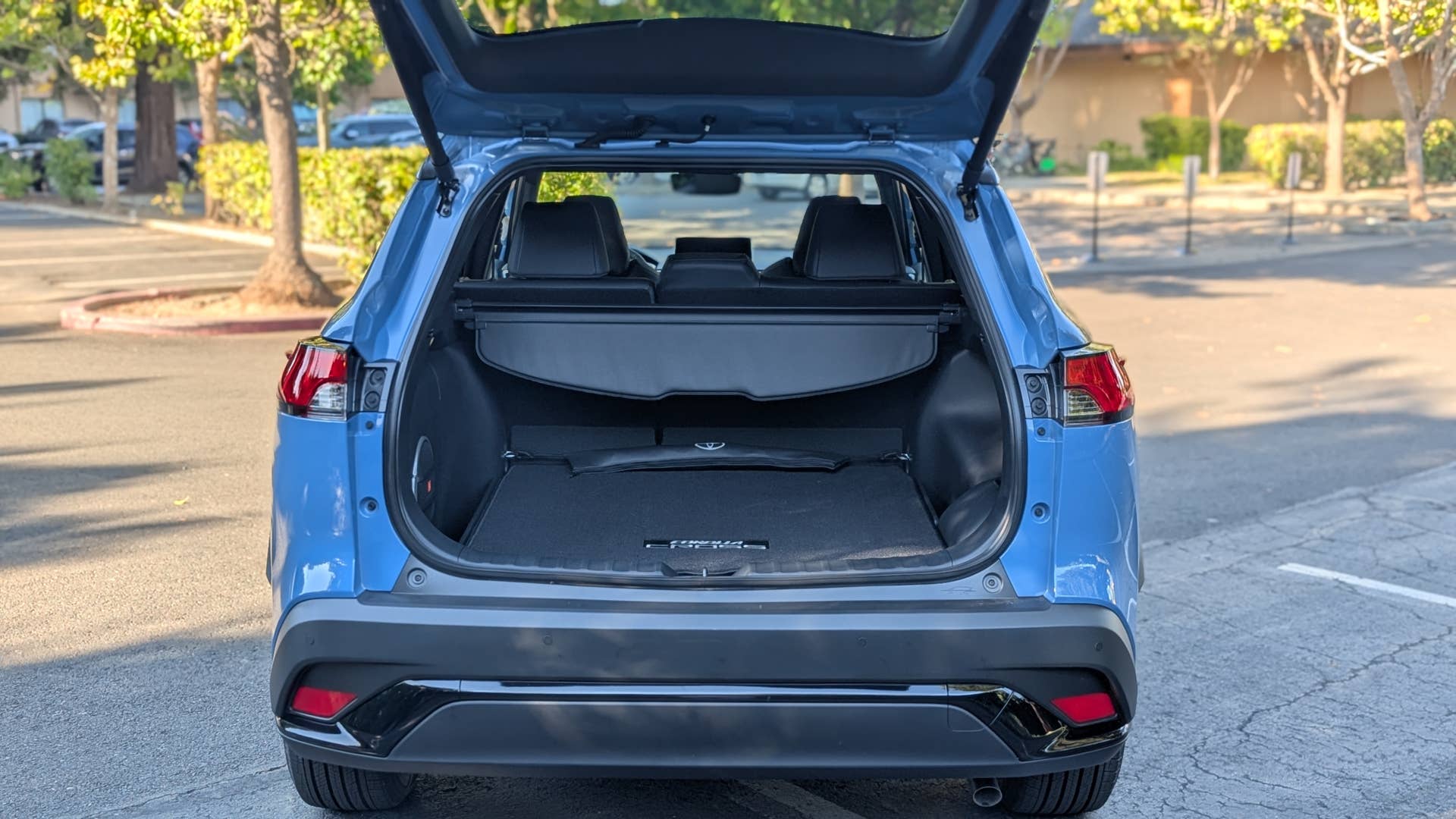 The rear cargo space in the 2026 Toyota Corolla Cross Hybrid XSE