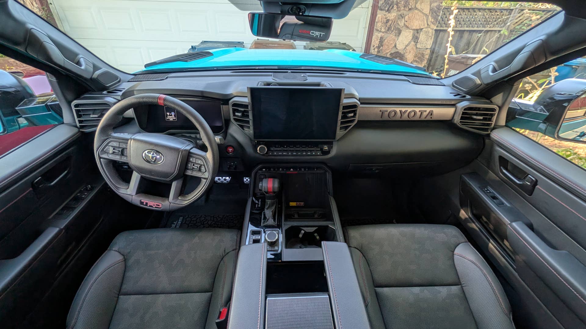 The interior layout and design of the 2026 Toyota Sequoia TRD Pro
