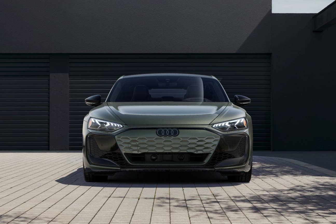 2027 Audi RS e-tron GT Performance in Bedford Green front view