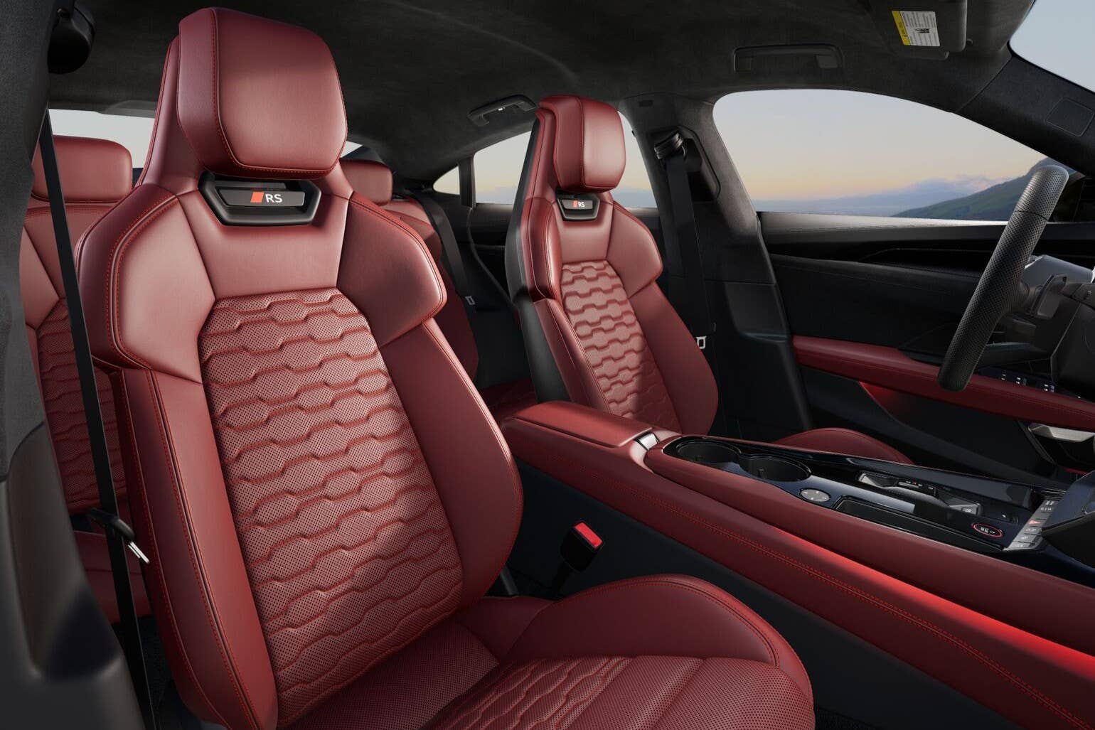 2027 Audi RS e-tron GT Performance with Arras Red interior front seats