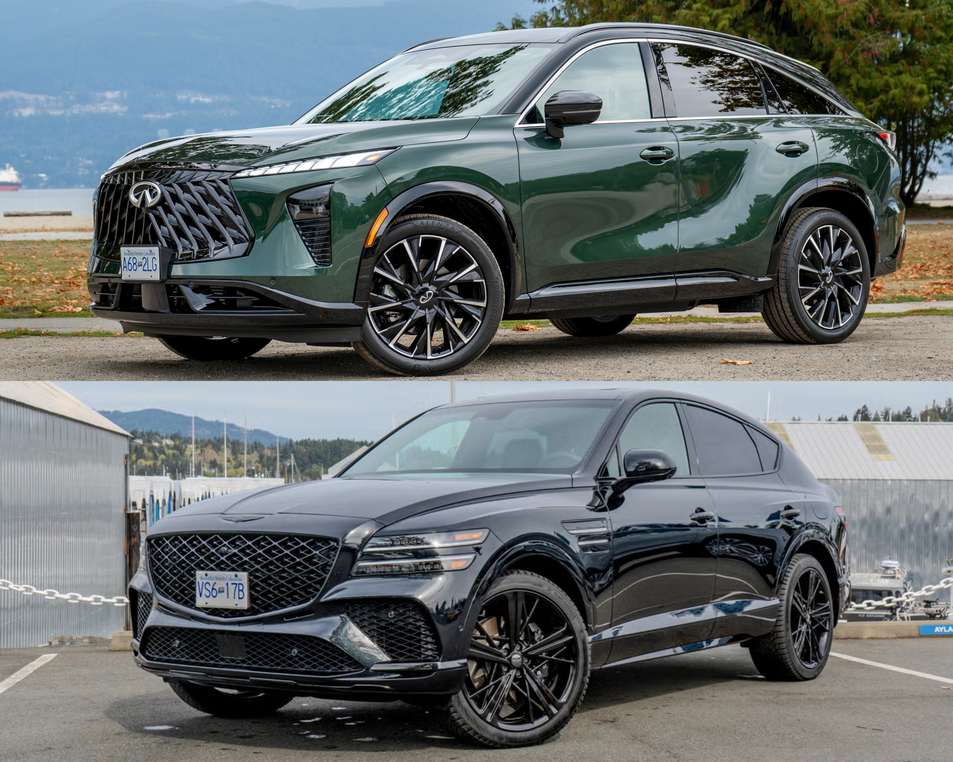 2027 Infiniti QX65 Autograph vs 2026 Genesis GV80 Coupe Prestige Black