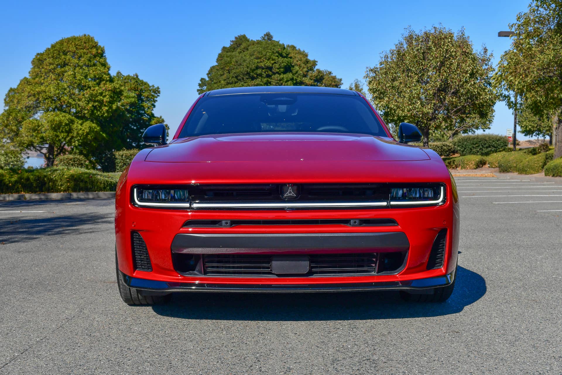 The very front end of the 2026 Dodge Charger SIXPACK