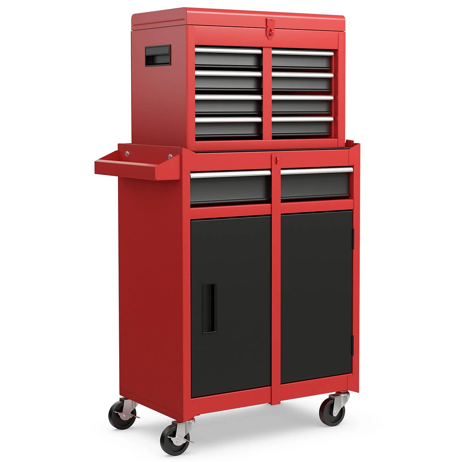 Sugift 2-in-1 5-Drawer Rolling Tool Chest