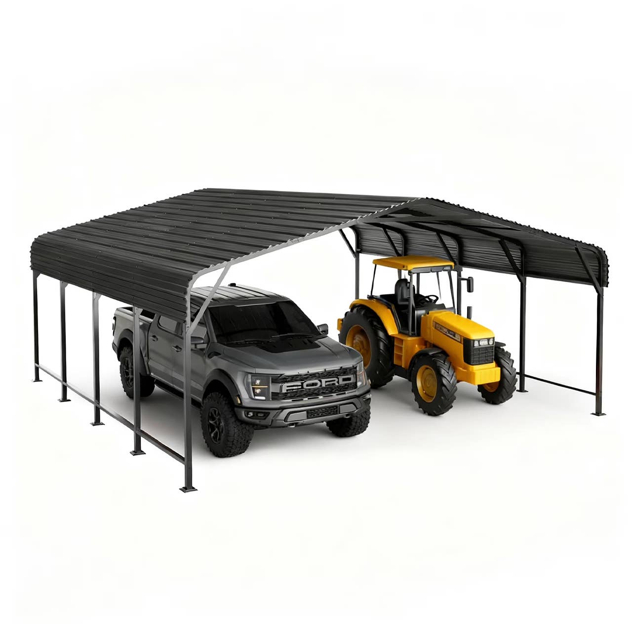 The Pabimia 20-Foot by 20-Foot Heavy-Duty Metal Carport, pictured here, is now on sale at Walmart.