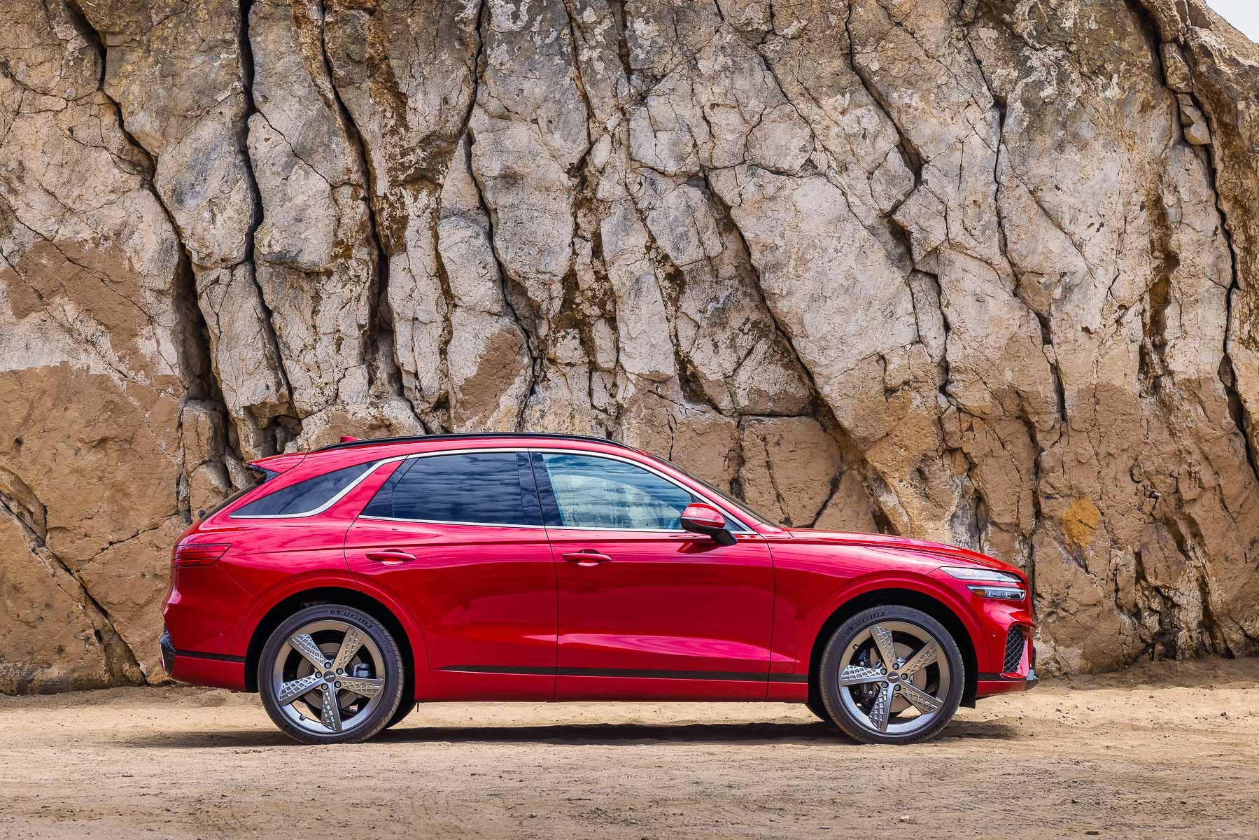 2025 Genesis GV70 in red side view