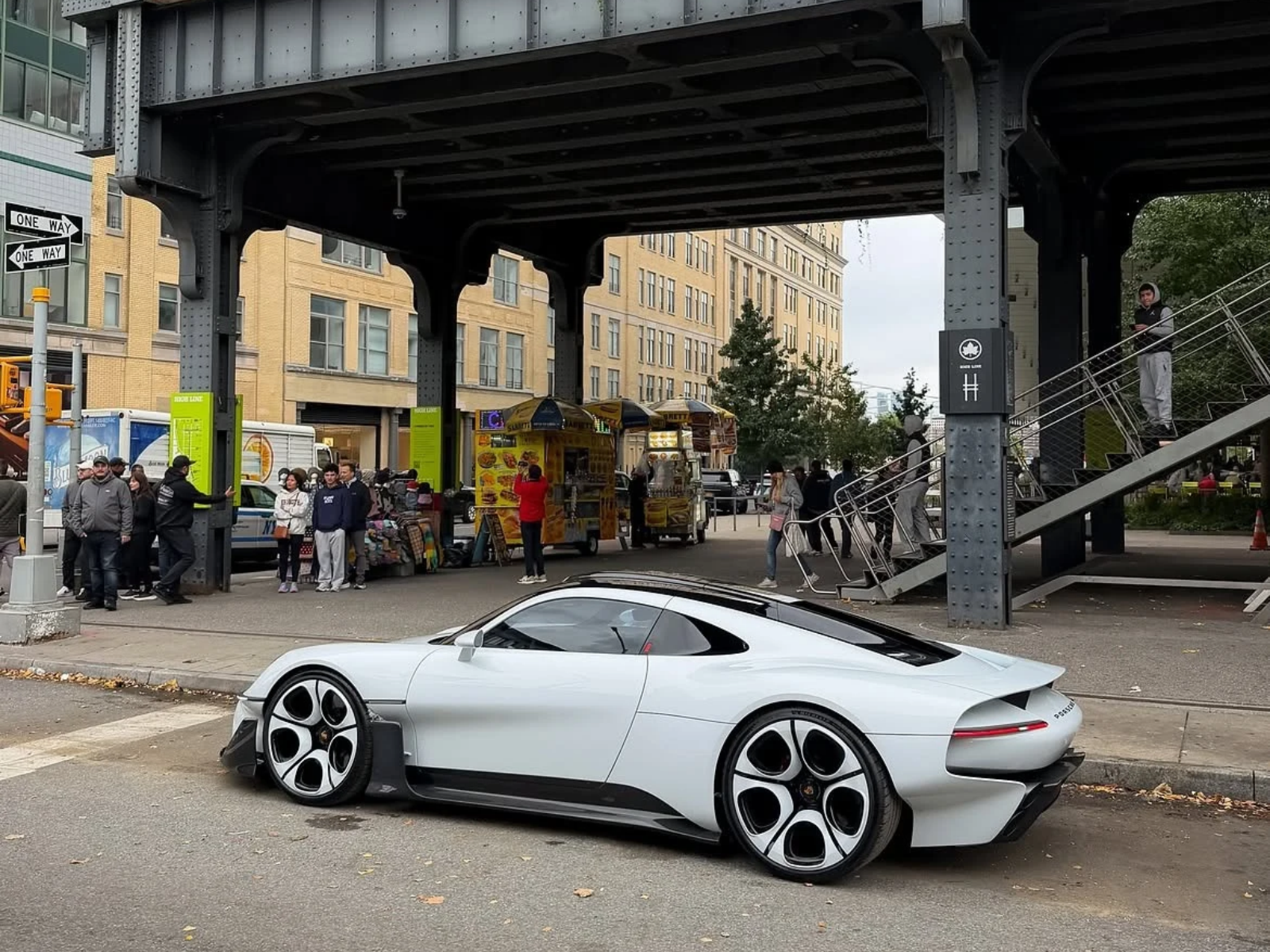 Porsche Mission S Looks Shockingly Low Next to a Tesla Model Y - Autoblog