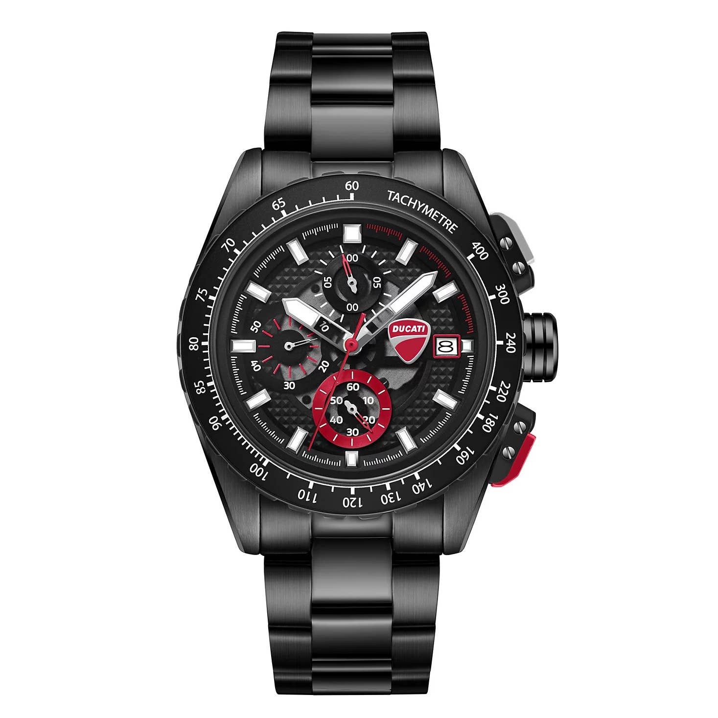 Ducati Corse Men’s Quartz Leggenda Chronograph Black Stainless Steel Watch