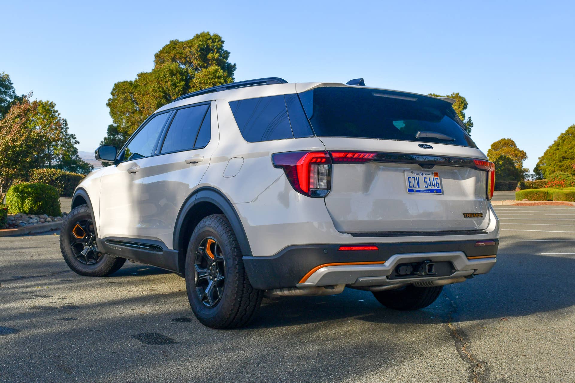 The rear quarter of the 2026 Ford Explorer Tremor