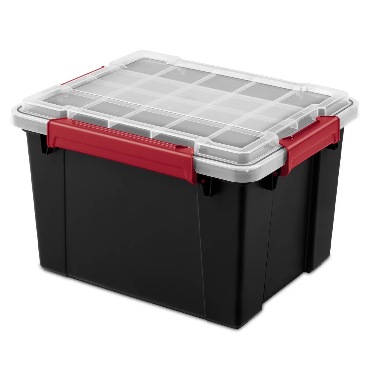 TheSterilite 8.5-Gallon Waterproof Storage Bin, pictured here, is now on sale at Walmart.