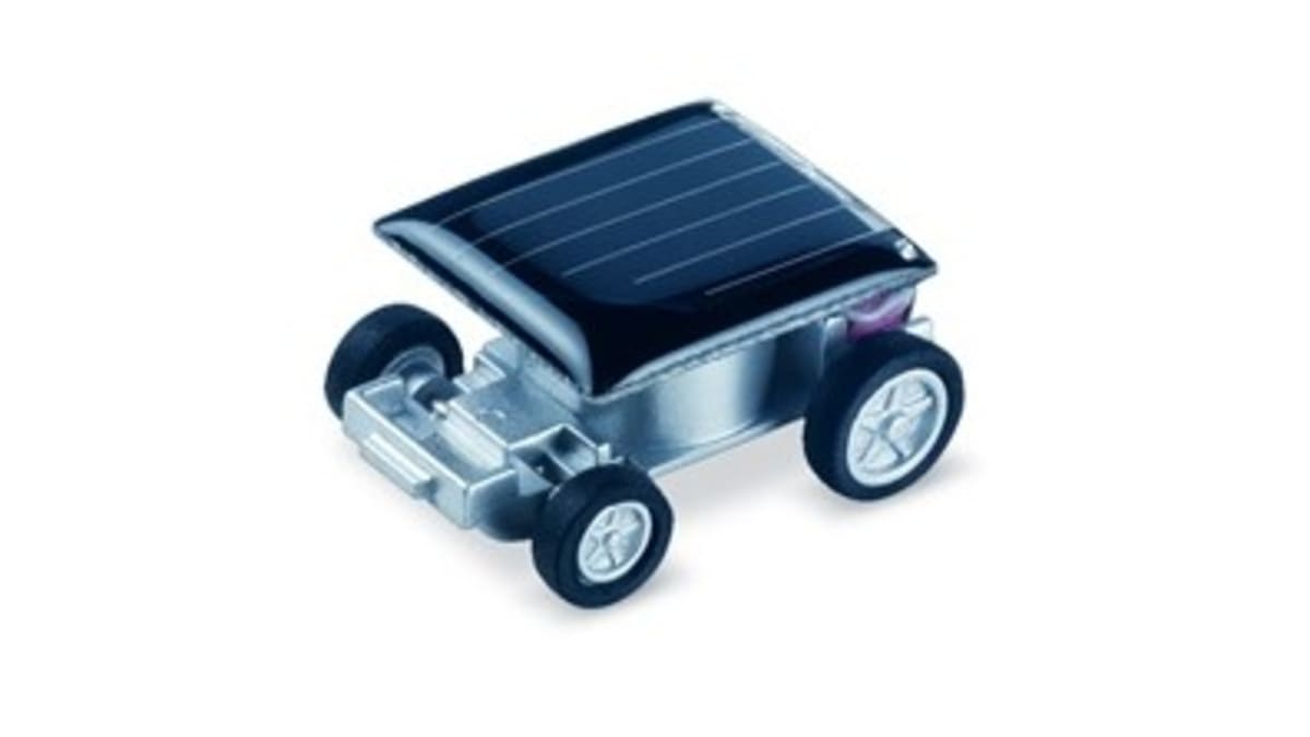 World's smallest solar powered car top