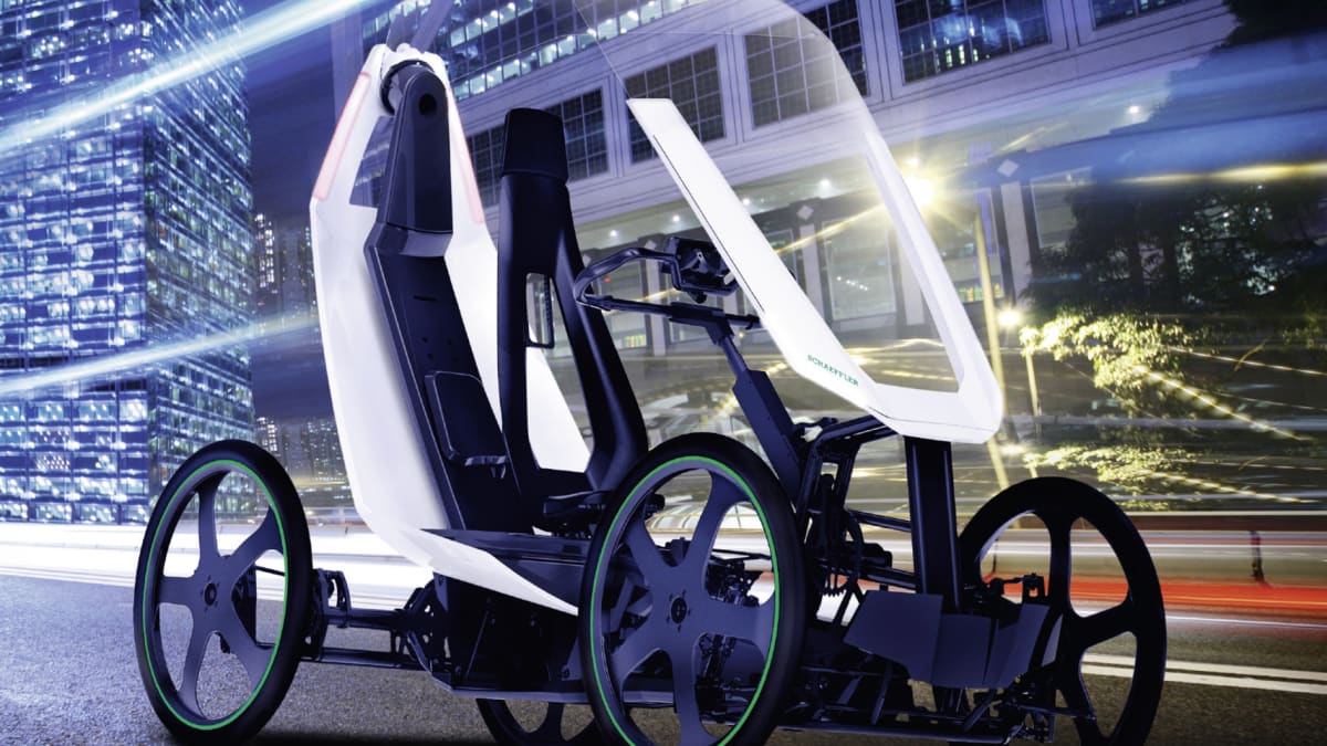 Schaeffler Bio Hybrid is a four wheeled e bike concept Autoblog