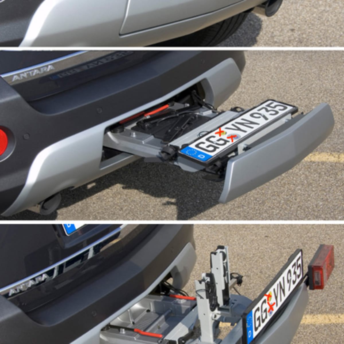 Have bike will travel the Opel Antara s hideaway bike rack Autoblog
