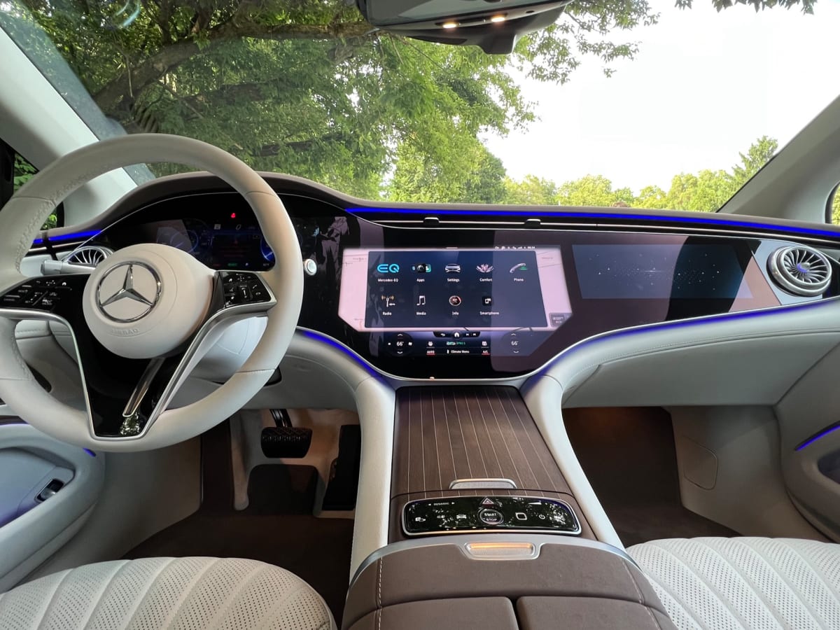 2022 Mercedes Benz EQS 450 Interior Review Luxury worth getting used to Autoblog