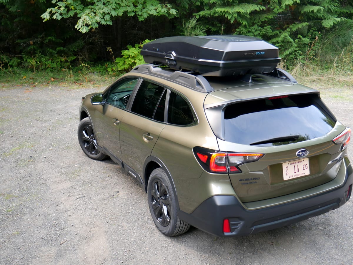 2020 Subaru Outback Roof Rack Driveway Test Double cross Autoblog