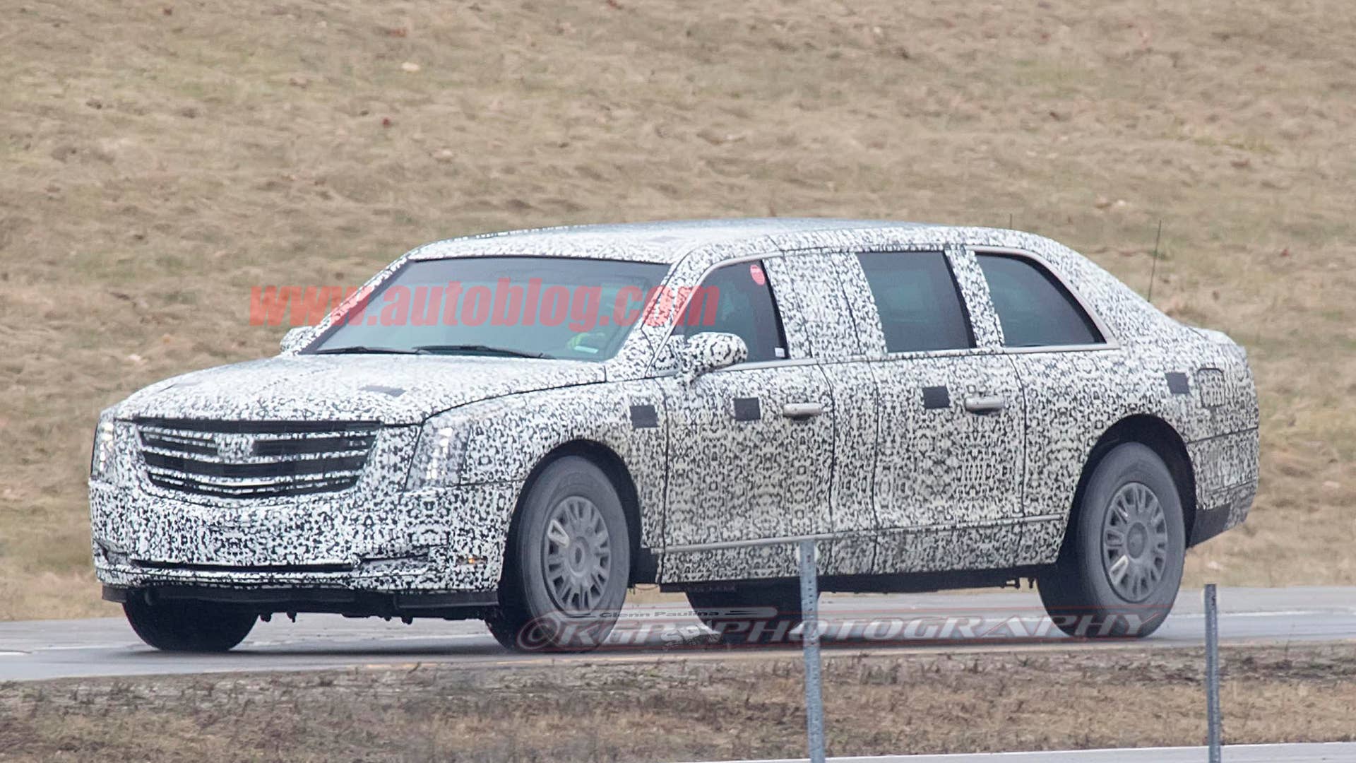 Spy photos show Trump's new Cadillac-badged rolling fortress