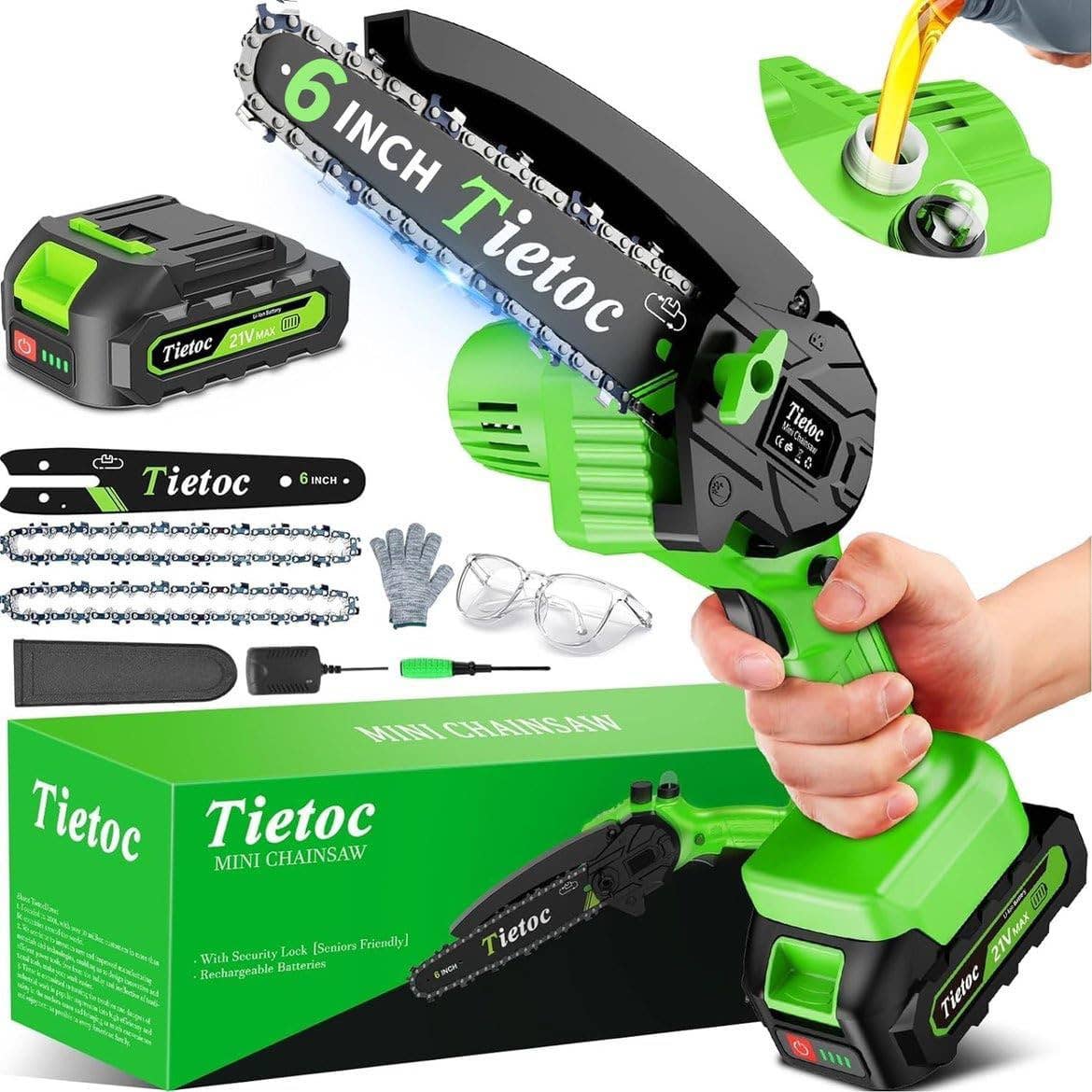 Tietoc 6-Inch Mini Cordless Chainsaw&comma; &dollar;30 &lpar;was &dollar;50&rpar; at Amazon