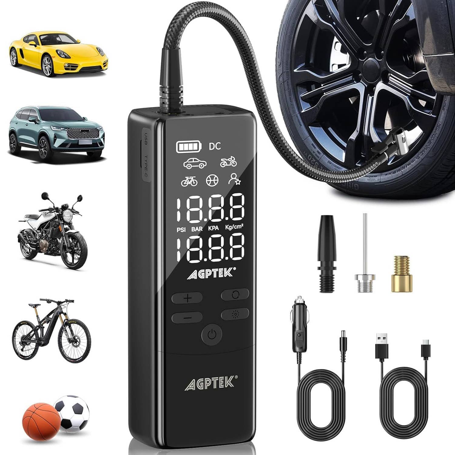 Agptek Portable Tire Inflator, $15 (was $30) at Amazon