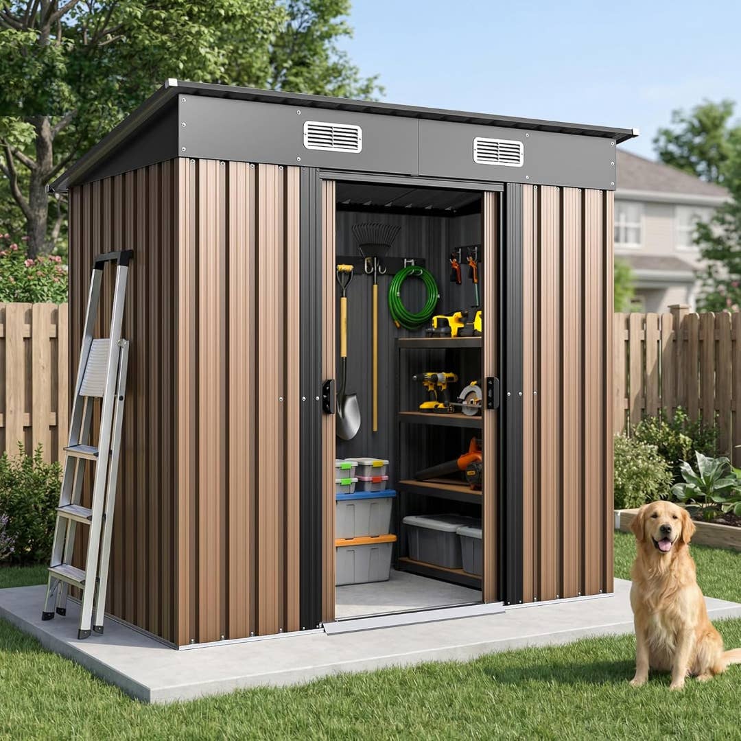 Pmeixu 6-Foot by 4-Foot Metal Storage Shed&comma; &dollar;170 &lpar;was &dollar;270&rpar; at Amazon
