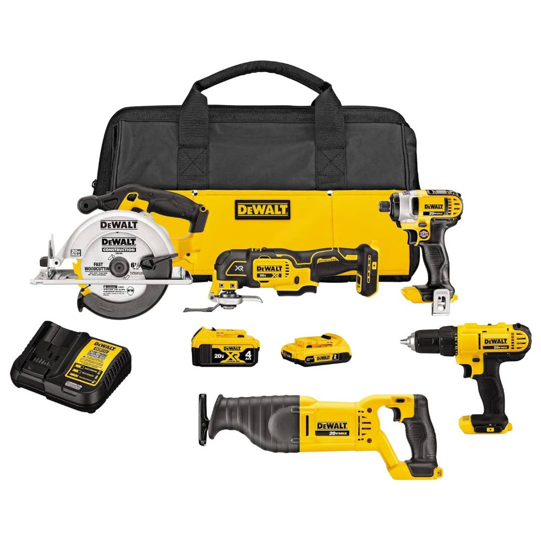 DeWalt 20V Max 5-Tool Combo Kit&comma; &dollar;449 &lpar;was &dollar;639&rpar; at Amazon
