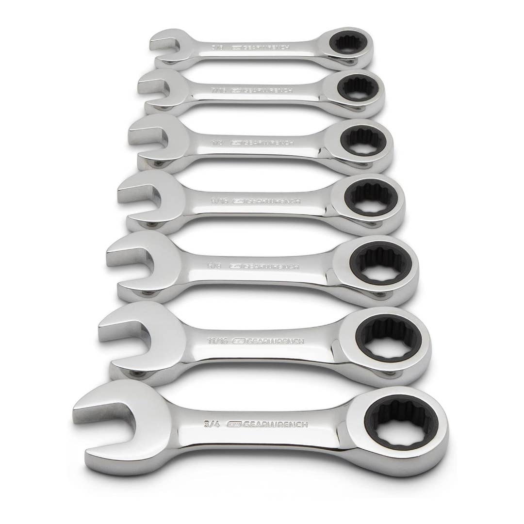 Gearwrench 7-Piece Stubby Ratcheting Wrench Set&comma; &dollar;49 &lpar;was &dollar;103&rpar; at Amazon