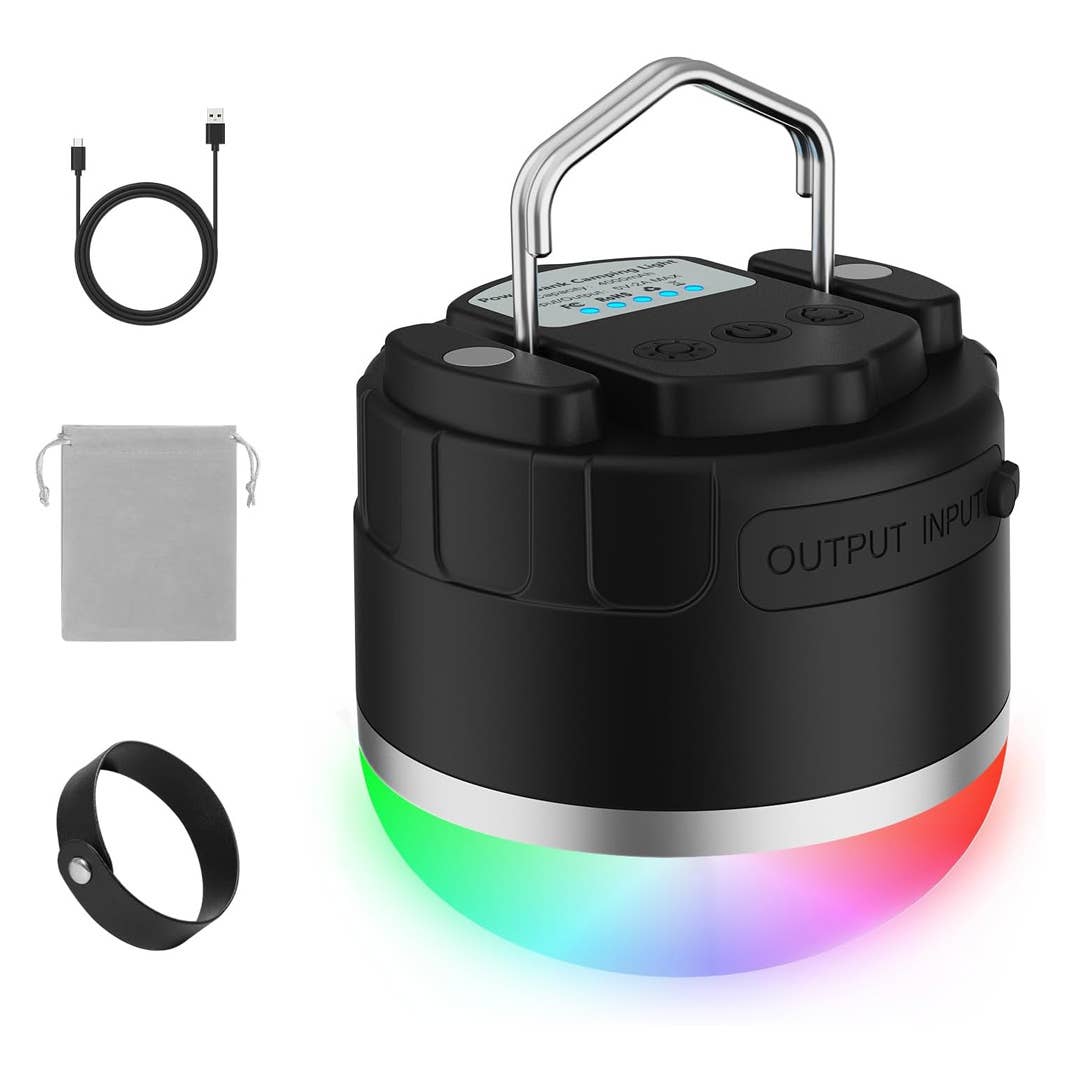 LED RGB Lightbar – Wasserdichte Campinglampe, USB-C Aufladbar, 16 Mio. Farben, 360° Aufhängung