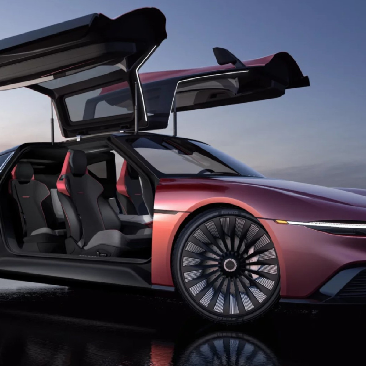 DeLorean Alpha5 brings two gullwing doors, four seats, many