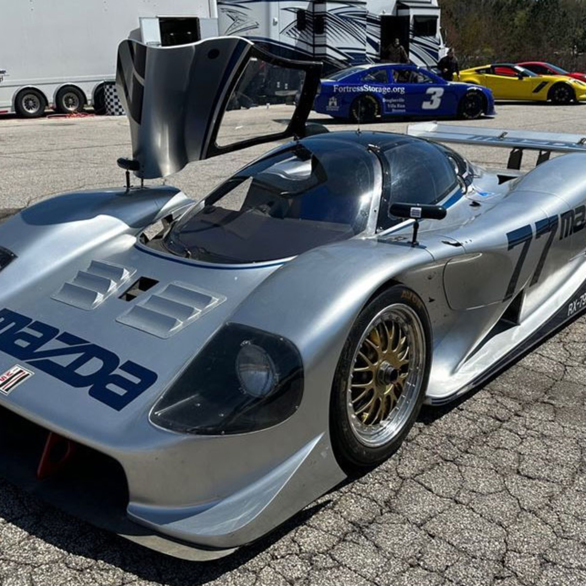 Four-rotor 1992 Mazda RX-792P IMSA race car for sale, never raced