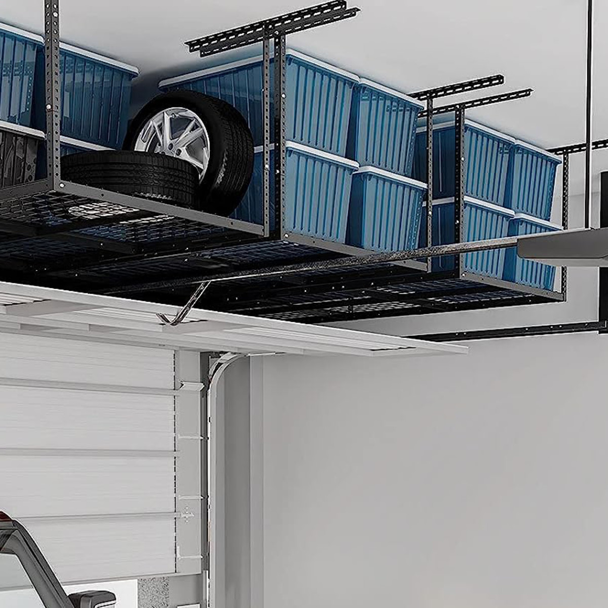 Organize your garage with this popular overhead storage rack