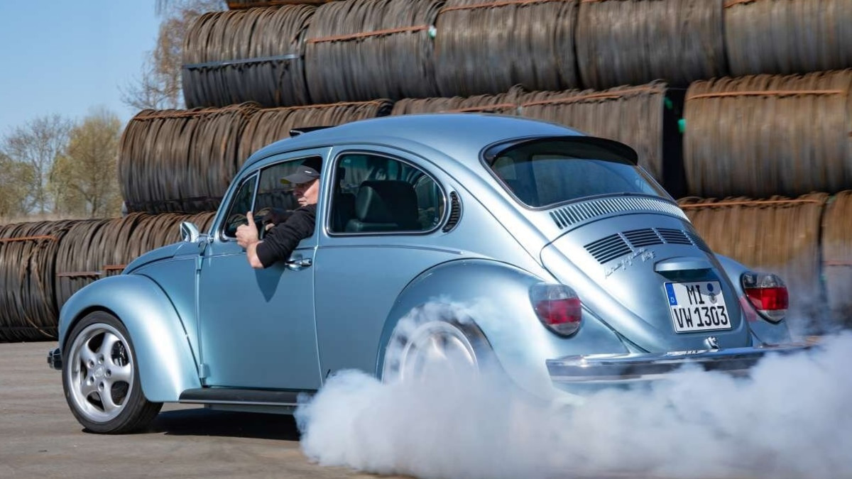 This 600-HP Classic VW Beetle Hides a Porsche Taycan Secret - Autoblog